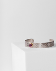 REPTILIA MINI CUFF · SILVER AND NATURAL GEMSTONES