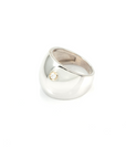 Bubble Spark ring in recycled silver with an ethical diamond, sculptural design