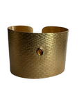 Reptilia Maxima vermeil cuff with citrine cabochon, straight front view.