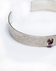 Snake-scale texture detail on the Reptilia Mini silver bracelet.