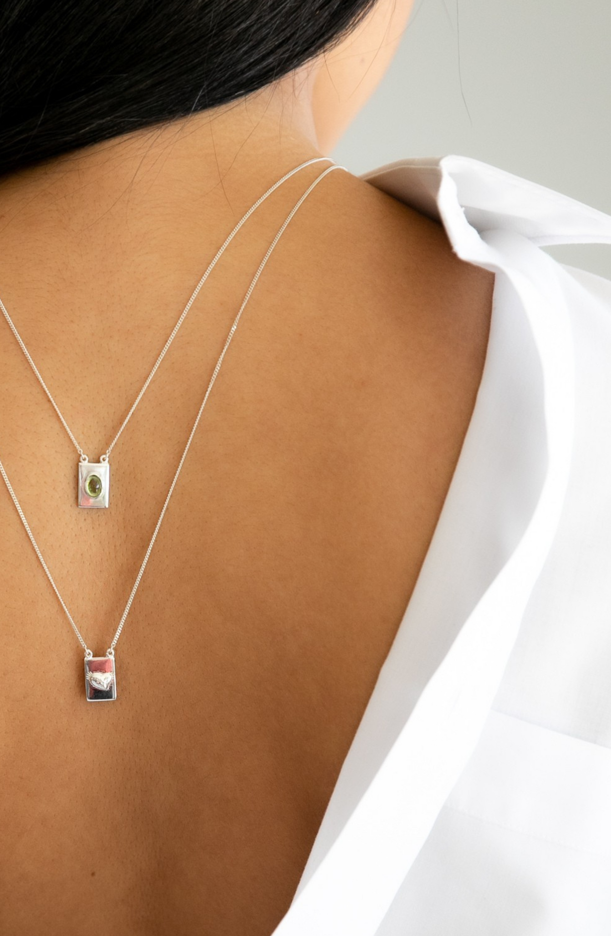 BE GRATEFUL SCAPULAR: Sterling silver