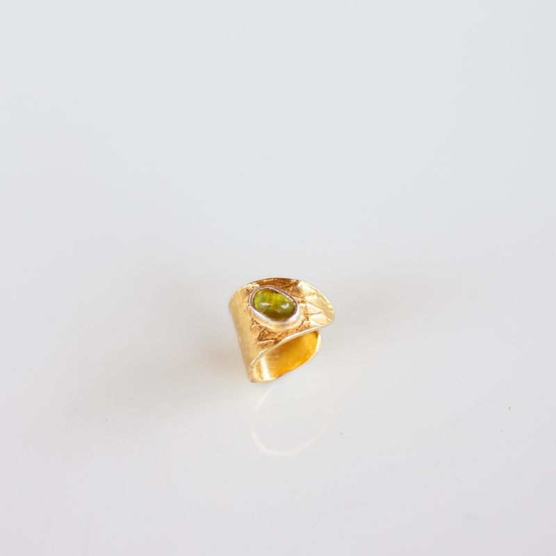 REPTILIA Ear Cuff: Vermeil. Yellow gold and sterling silver