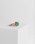 Kinetic ring in gold with diamond and gemstone by Carlota Guardia