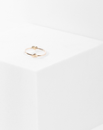 Self love ring in gold with diamonds, Carlota Guardia Jewelry, side view.
