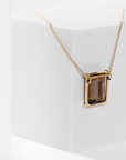 Nova Medium gold necklace with natural gemstone from the GEMPOWER collection by Carlota Guardia