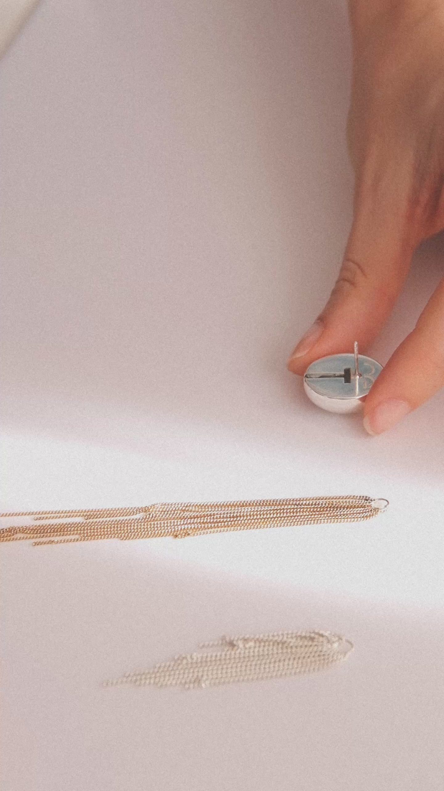 Nocturne modular sterling silver earring showcasing its versatile contemporary design by Carlota Guardia