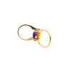 KINETIC Ring Yellow and Purple series:  Gold and diamonds.