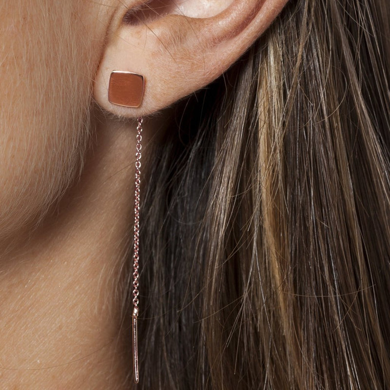 CUADRATURA Earrings: Rose gold