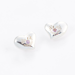 BE GRATEFUL BRIGHT HEART earrings: Sterling silver