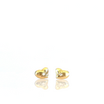 BE GRATEFUL BRIGHT HEART mini earrings: Yellow gold