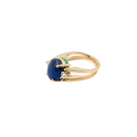 KINETIC Ring Blue and Green series:  Gold and diamonds.