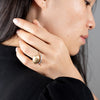 COCOON SNAKE Ring: sterling silver and gold